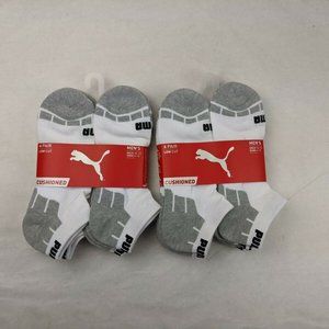Puma 12-Pack Low-Cut Socks Half Terry White 10-13